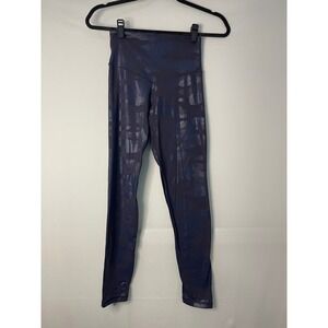 Aerie‎ OFFLINE Real Me Hi Rise 7/8 Legging Camo Shiny Navy Blue Womens M